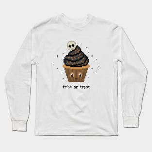 Halloween Cupcake (Black) Long Sleeve T-Shirt